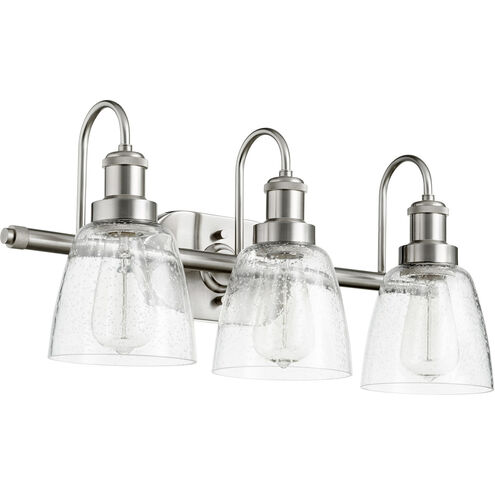 Fort Worth 3 Light 22.5 inch Satin Nickel Vanity Light Wall Light