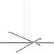 Stix LED 40 inch Satin Black Chandelier Ceiling Light