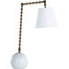 Nadine 30.5 inch Antique Brass Finish / Natural Alabaster Table Lamp Portable Light