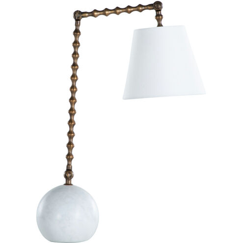 Nadine 30.5 inch Antique Brass Finish / Natural Alabaster Table Lamp Portable Light