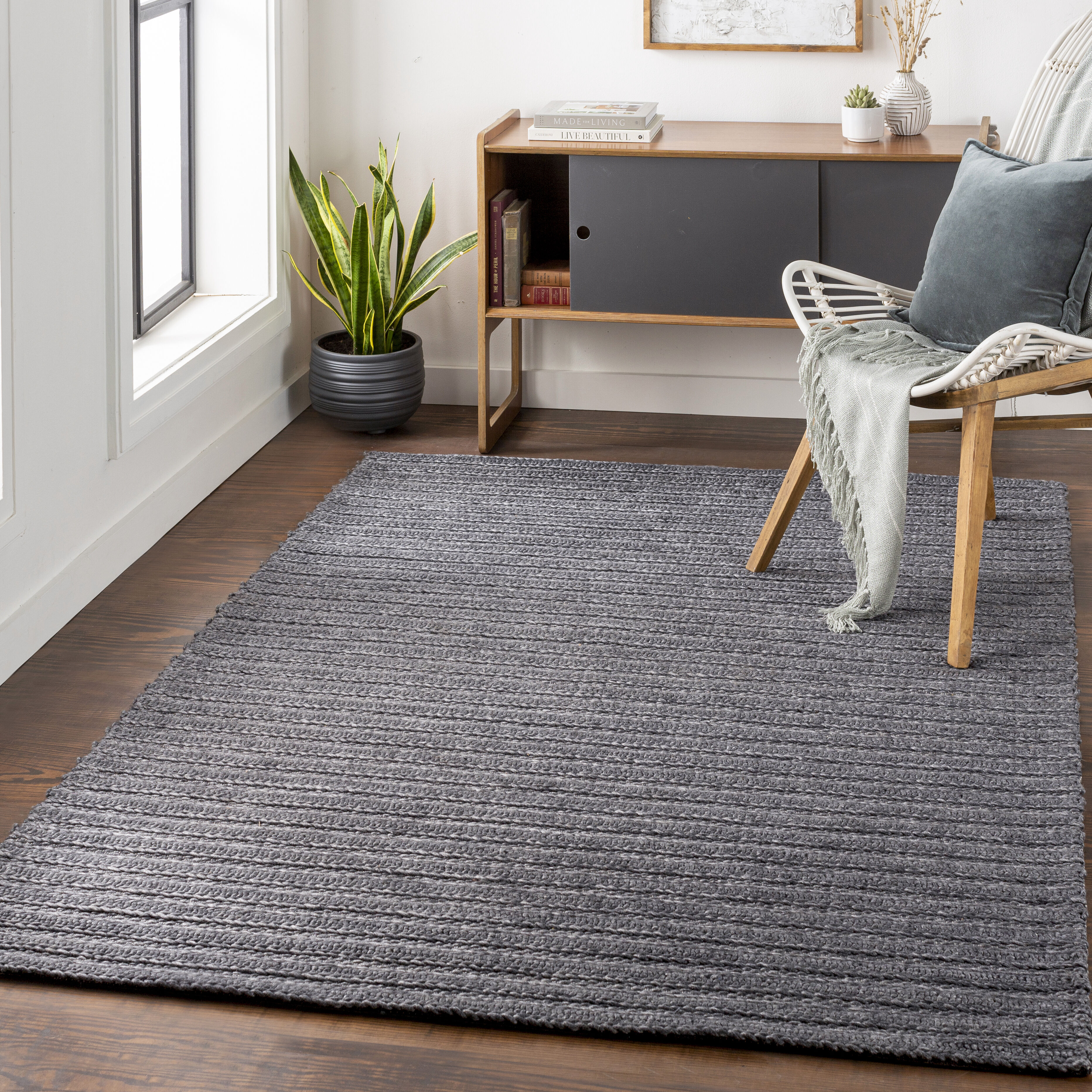 Kindred 96 X 30 inch Charcoal Rug in 2.5 x 8, Runner