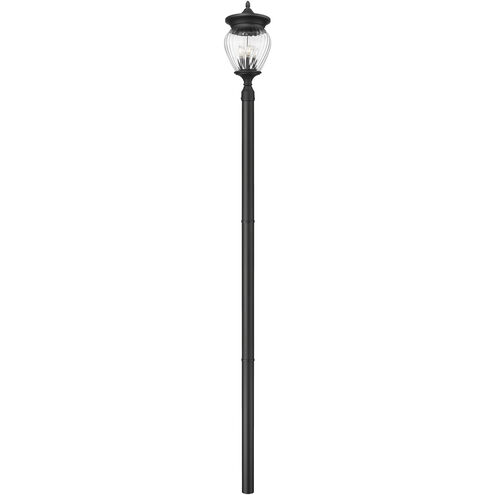 Davina 4 Light 119.25 inch Black Outdoor Post Mounted Fixture in G9