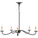 Saxon 5 Light 33.25 inch Zanzibar Black Chandelier Ceiling Light, Small