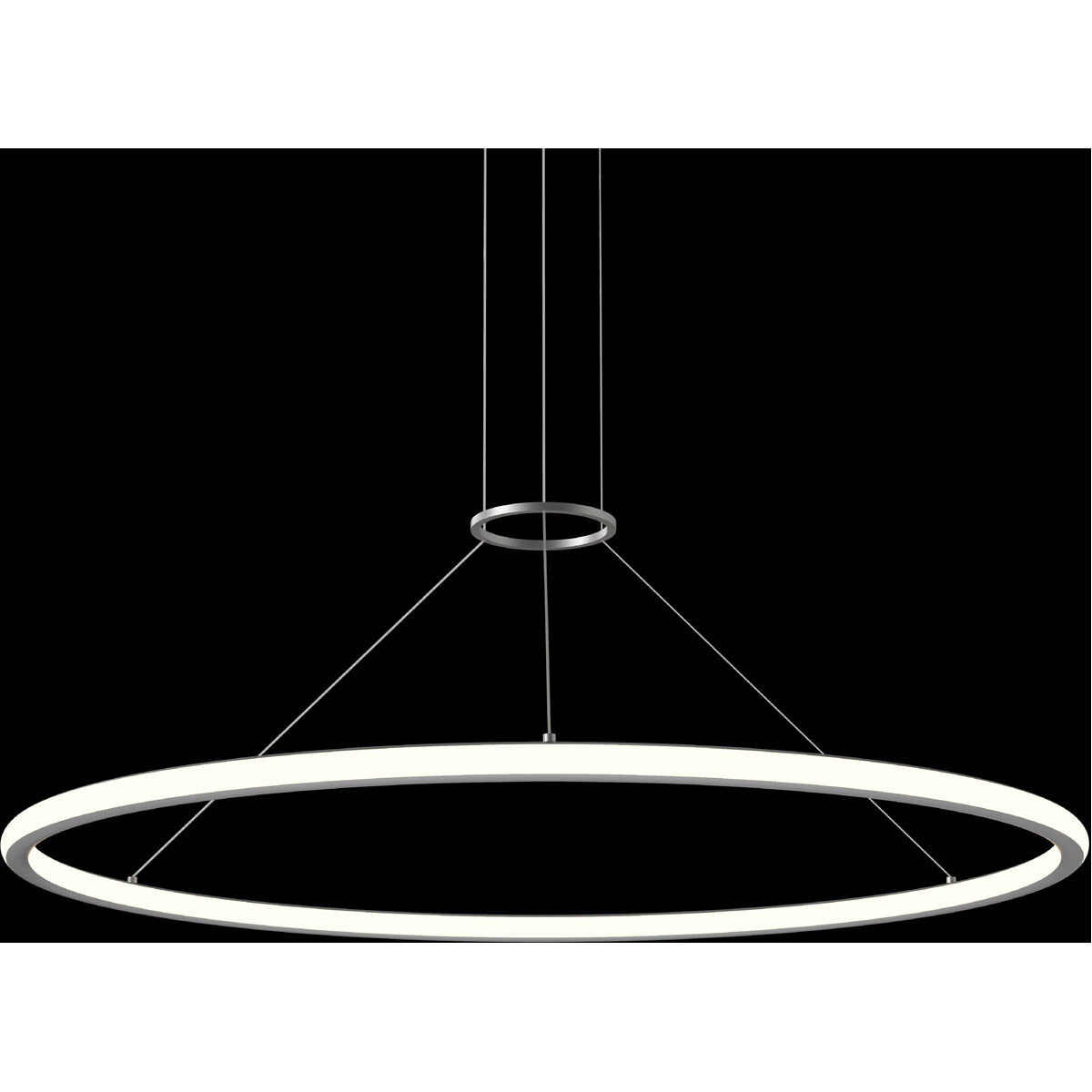 Luna LED 50 inch Bright Satin Aluminum Pendant Ceiling Light