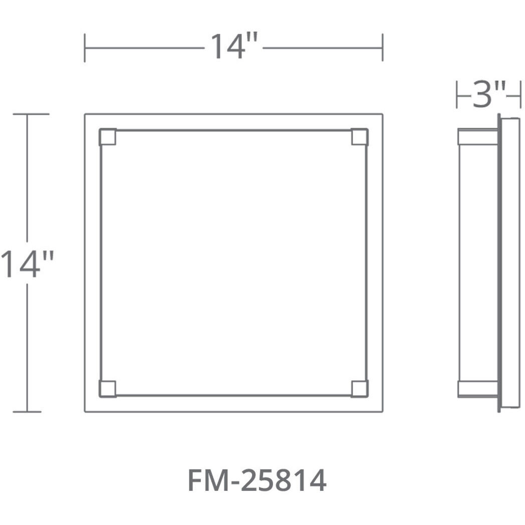 Vodka LED 14 inch Chrome Flush Mount Ceiling Light