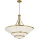 Constantine 4 Light 28 inch Warm Brass Chandelier Ceiling Light