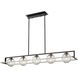 Tropea 5 Light 42 inch Satin Nickel and Graphite Linear Ceiling Light