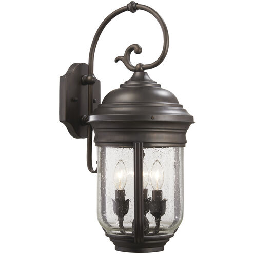 Amherst 3 Light 23 inch Roman Bronze Outdoor Wall Mount, Great Outdoors