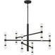 Kingsburg 12 Light 32 inch Matte Black Chandelier Ceiling Light, Lighting One (Open)