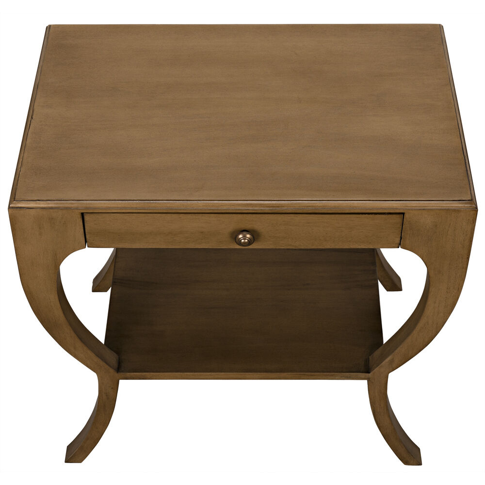 Maude 30 X 28.5 inch Saddle Brown Side Table