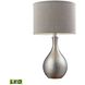 Hammered Chrome 21.5 inch 9.5 watt Chrome Table Lamp Portable Light in LED