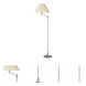 Signature 59 inch 150 watt Brushed Steel Swing Arm Floor Lamp Portable Light