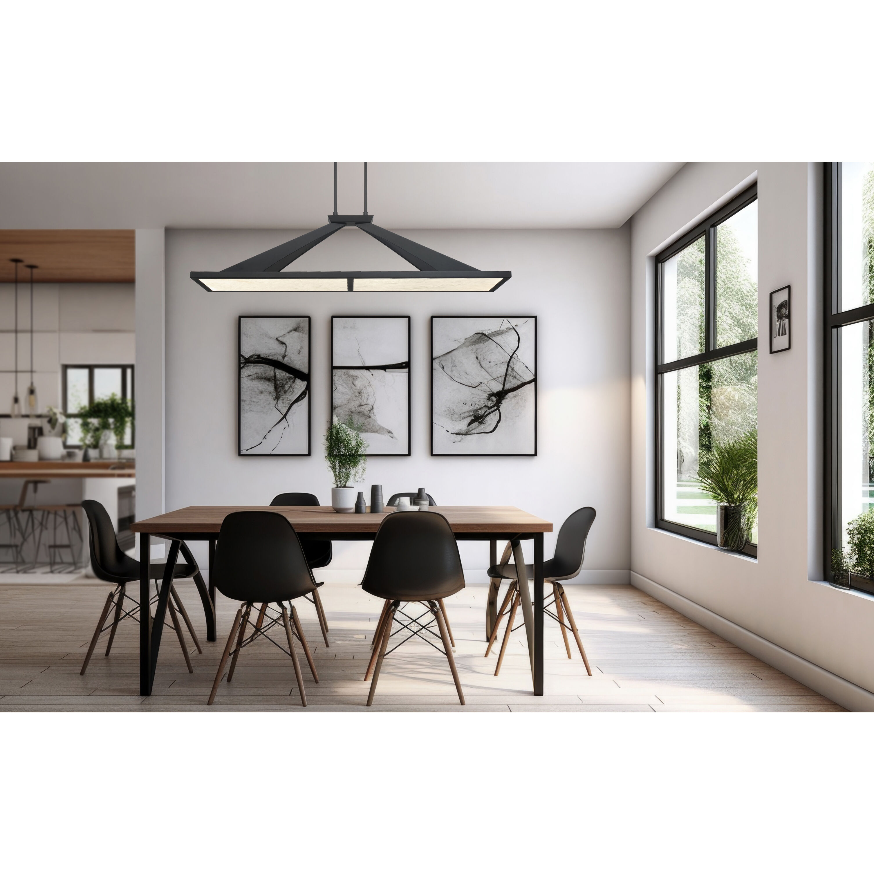 Stiles LED 48 inch Sand Coal Island Chandelier Ceiling Light