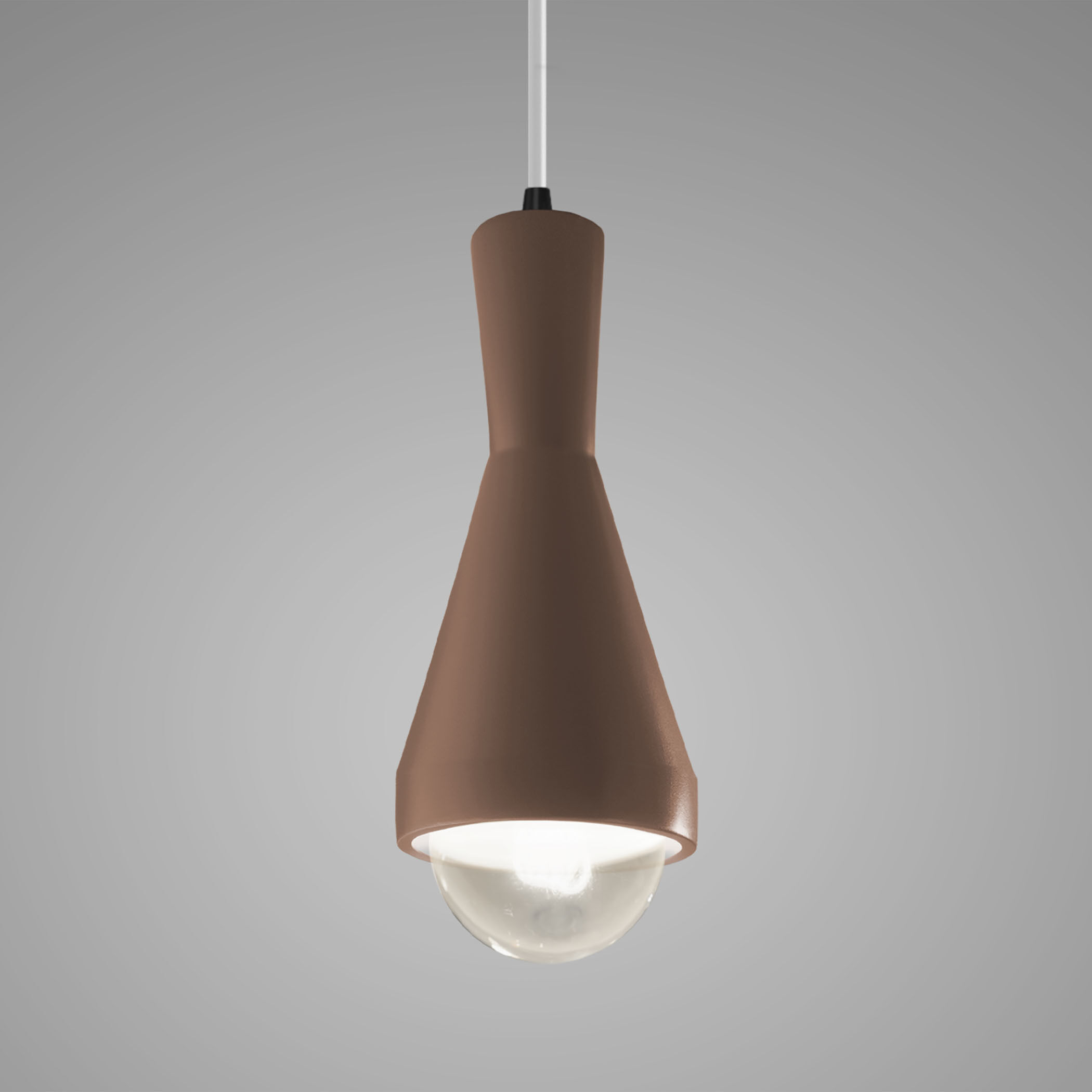 Radiance Collection 1 Light 5 inch Canyon Clay with Matte Black Pendant Ceiling Light
