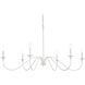 Rohan 6 Light 48 inch White Chandelier Ceiling Light