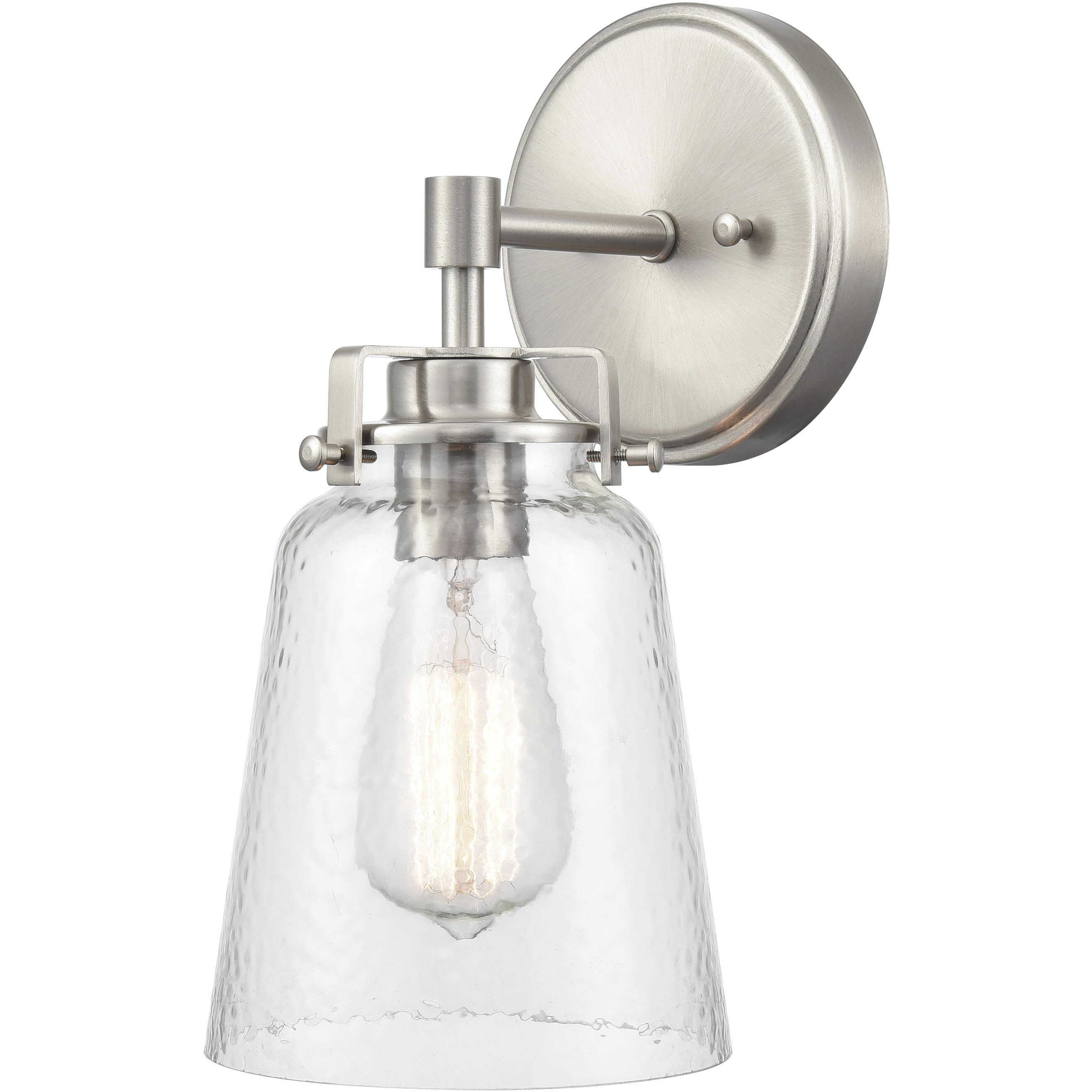 Amberose Indoor Wall Sconce Wall Light in Brushed Nickel