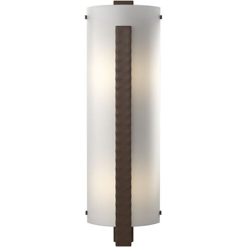 Forged Vertical Bar 2 Light 7.25 inch Bronze ADA Sconce Wall Light, Large