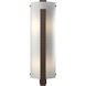 Forged Vertical Bar 2 Light 7.25 inch Ink ADA Sconce Wall Light, Large