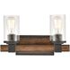 Annenberg 2 Light 15 inch Distressed Black Vanity Light Wall Light