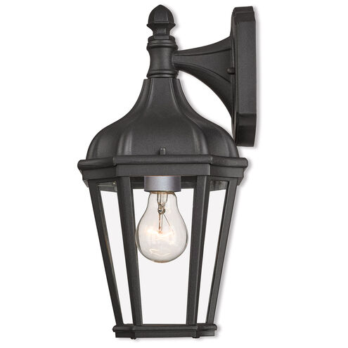 Morgan 1 Light 14 inch Textured Black Outdoor Wall Lantern