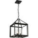 Smyth 3 Light 11.75 inch Matte Black Semi-Flush Mount Ceiling Light in Clear Glass