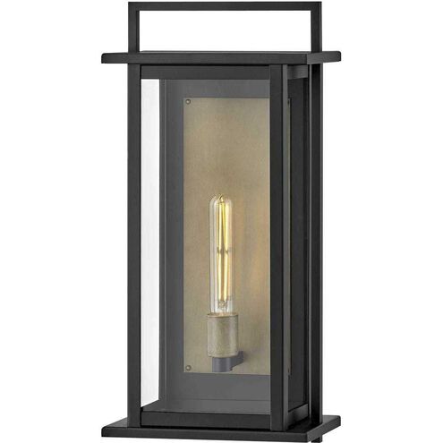 Langston LED 22 inch Black with Burnished Bronze Outdoor Wall Mount Lantern