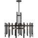Guillford 6 Light 30 inch Matte Black Pendant Ceiling Light, Lighting One