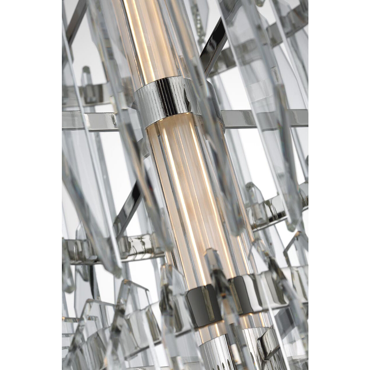 Waterford Killarney LED 19 inch Polished Nickel Layered Entry Chandelier Ceiling Light