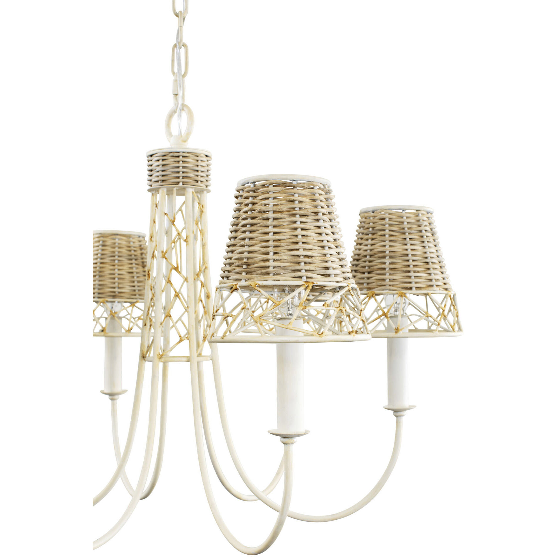 Cayman LED 26 inch Country White Chandelier Ceiling Light