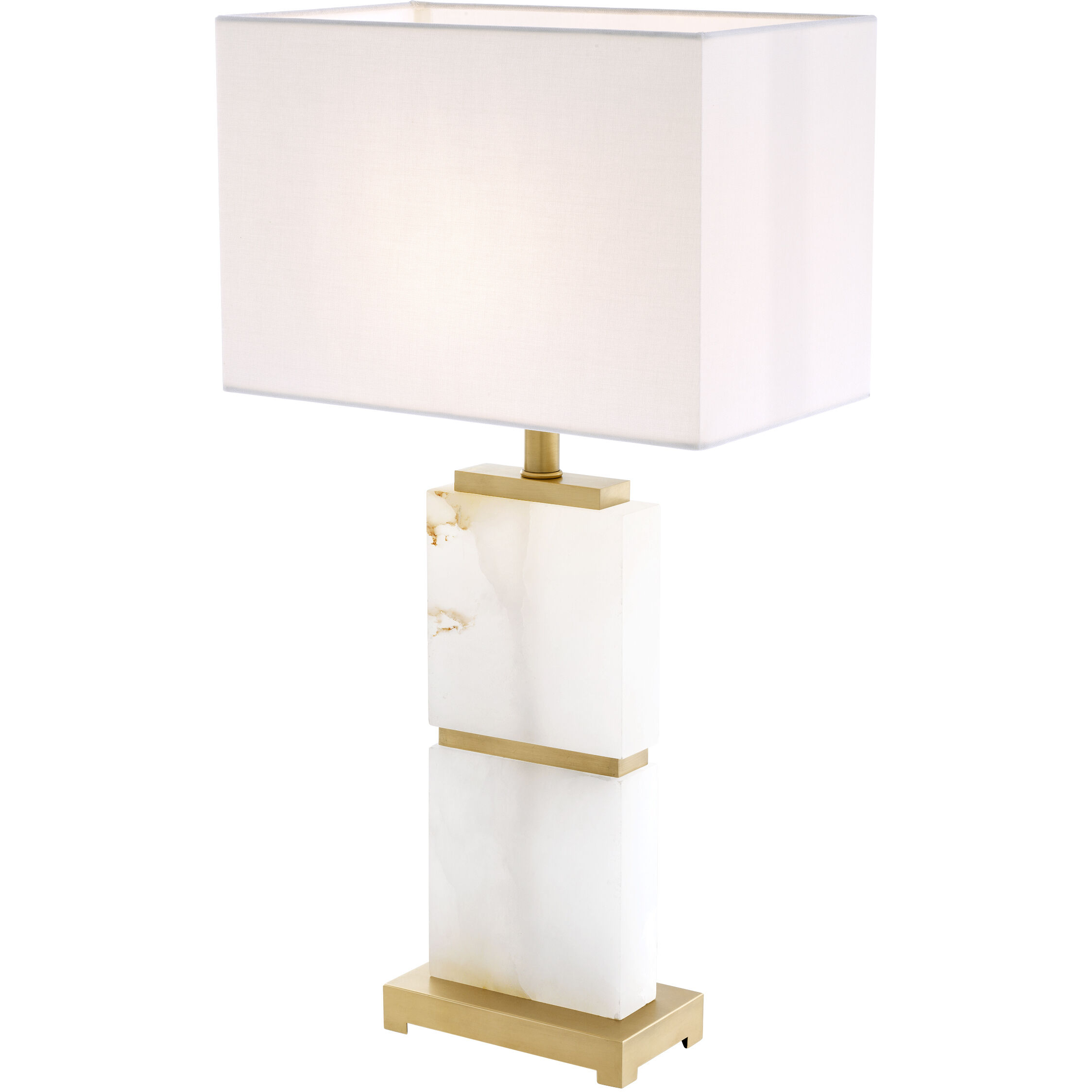 Robbins 28.15 inch 40 watt Alabaster with Matte Brass Table Lamp Portable Light