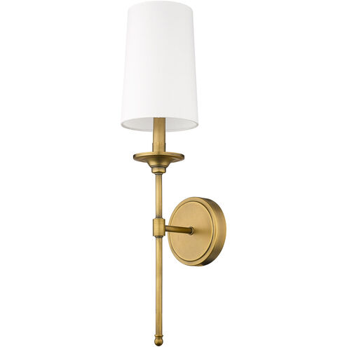 Emily 1 Light 6 inch Rubbed Brass Wall Sconce Wall Light