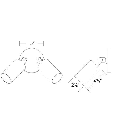 Cylinder LED 5.06 inch White Outdoor Wall Light