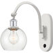 Ballston Athens LED 6 inch White and Polished Chrome Sconce Wall Light in Clear Glass