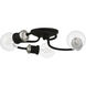 Bromley 3 Light 13 inch Black with Brushed Nickel Accents Flush Mount Ceiling Light