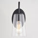 Beverly LED 7.75 inch Matte Black Bathroom Light Wall Light in 1