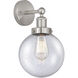 Beacon 1 Light 6.5 inch Brushed Satin Nickel Sconce Wall Light