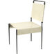Sweetwater Off White Leather & Black Forged Iron Dining Chair