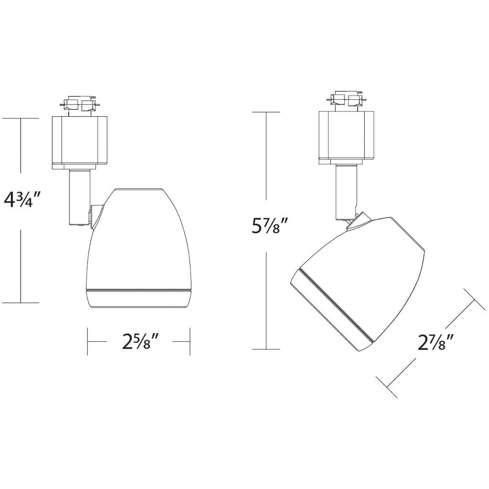 Bullet 1 Light 120 Black H Track Fixture Ceiling Light, WAC Limited