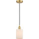 Edison Hadley 1 Light 5 inch Satin Gold Mini Pendant Ceiling Light