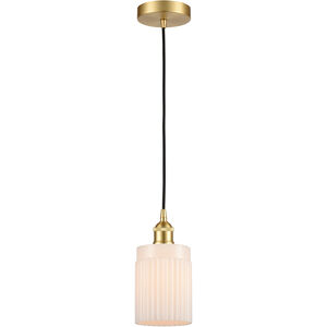 Edison Hadley LED 5 inch Satin Gold Mini Pendant Ceiling Light