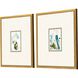 Abstract Collection Traditional Antique Gold Wood With Beaded Lip Framed Art