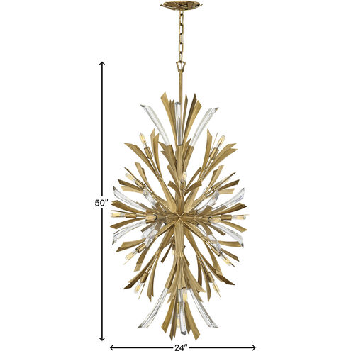 Vida LED 24 inch Burnished Gold Chandelier Ceiling Light, Orb