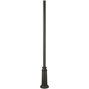 Surface Mount 96 inch Black Outdoor Post