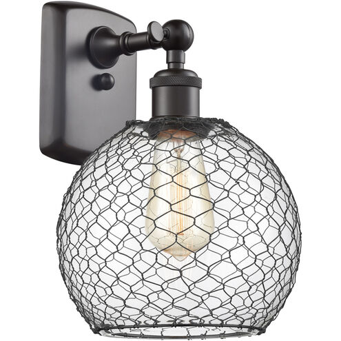 Ballston Farmhouse Chicken Wire LED 8 inch Oil Rubbed Bronze Sconce Wall Light, Ballston