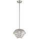 Amsterdam 1 Light 10 inch Brushed Nickel Mini Pendant Ceiling Light