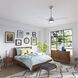 Park View 52 inch Polished Nickel with Clear Blades Ceiling Fan