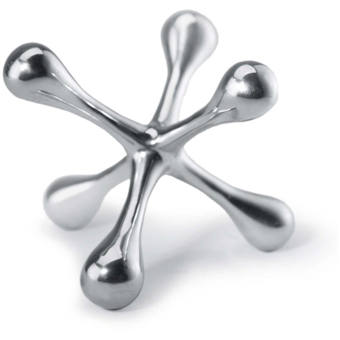 Modern Jack Polished Nickel Objet, Small