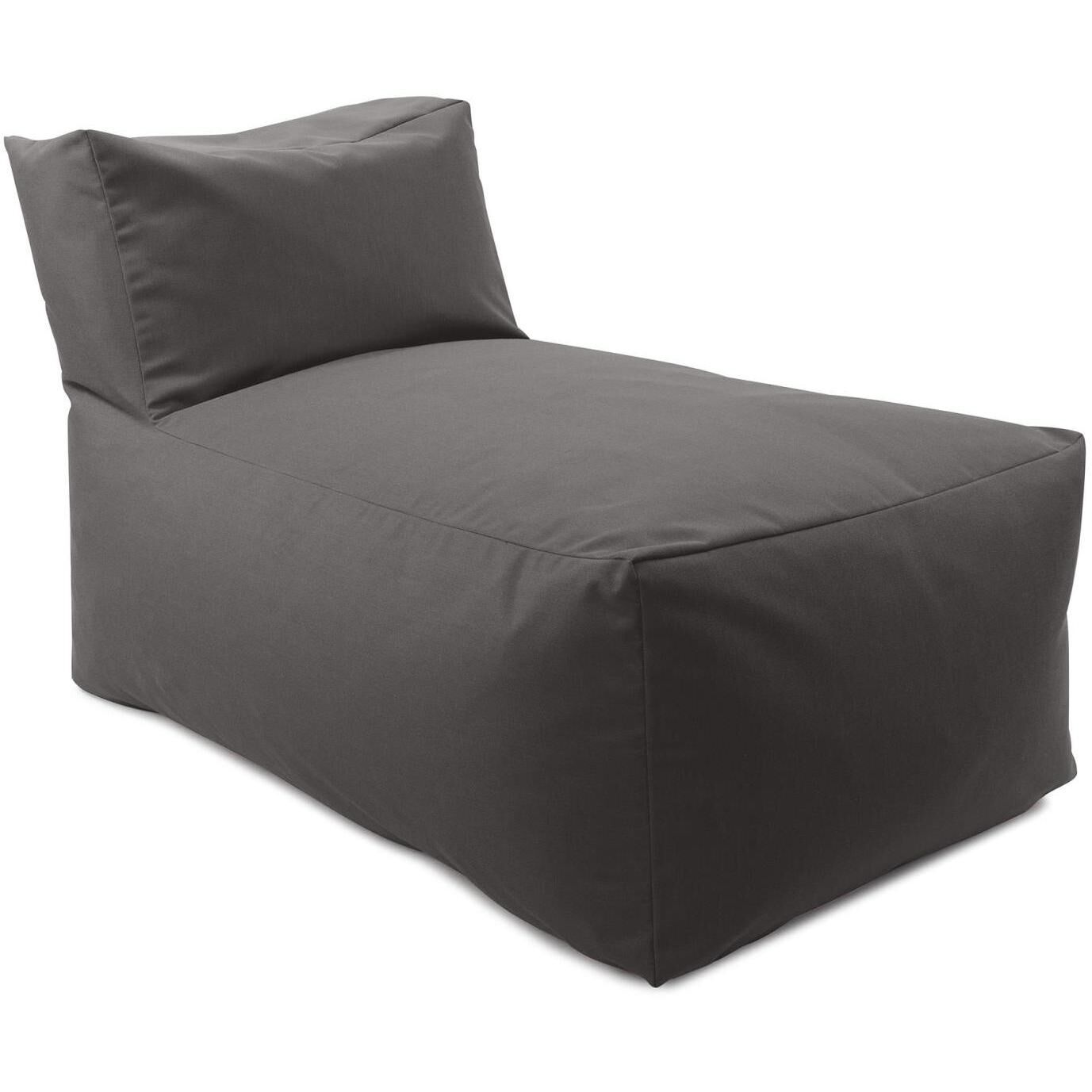 Seascape Charcoal Outdoor Pouf Lounge Cover