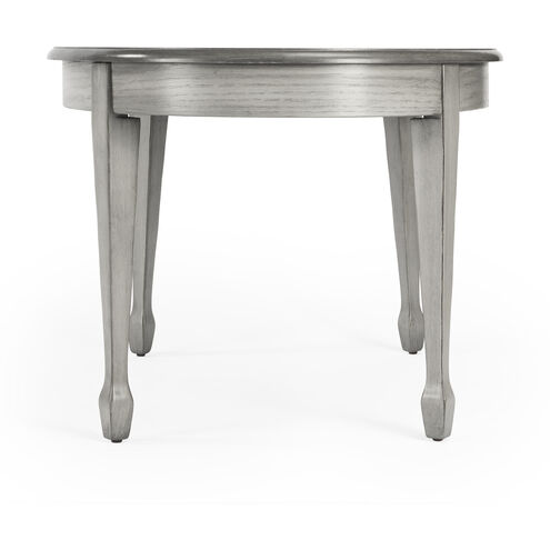 Clayton Oval Wood Coffee Table in Gray