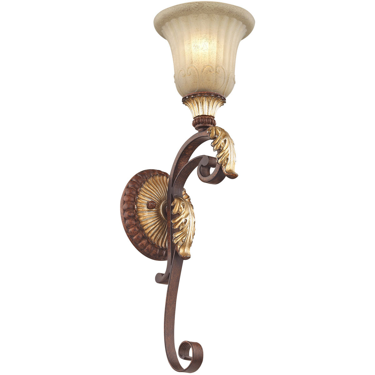 Villa Verona 1 Light 6 inch Verona Bronze with Aged Gold Leaf Accents Wall Sconce Wall Light